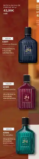 O Boticário Botica 214 eau de parfum, promoção