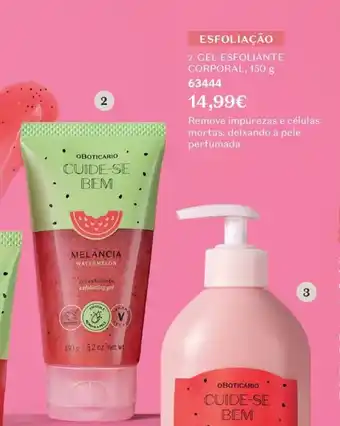 O Boticário Gel esfoliante corporal, promoção