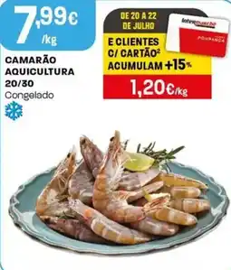 Intermarché Camarão aquicultura 20/30 congelado promoção