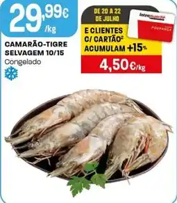 Intermarché Camarão-tigre selvagem 10/15 congelado promoção