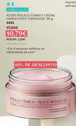 O Boticário Ácido poliglutâmico creme hidratante firmador, promoção