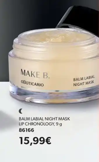 O Boticário Balm labial night mask lip chronology, promoção