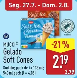 ALDI Mucci gelado soft cones promoção