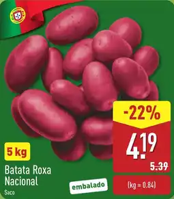 ALDI Batata Roxa Nacional promoção