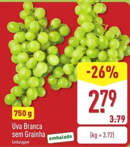 ALDI Uva Branca sem Grainha promoção