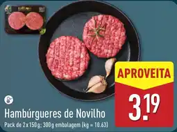 ALDI Hambúrgueres de Novilho promoção