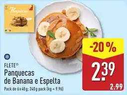 ALDI Flete panquecas de banana e espelta promoção