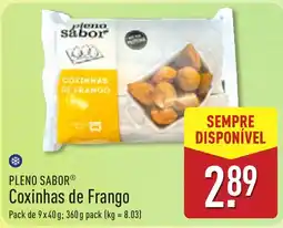 ALDI Pleno sabor coxinchas de frango promoção