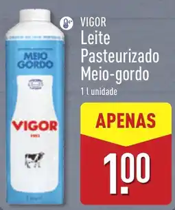 ALDI Vigor leite pasteurizado meio-gordo promoção