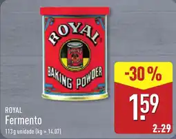 ALDI Royal fermento promoção