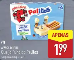 ALDI A vaca que ri queijo fundido palitos promoção