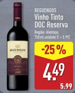 ALDI Reguengos Vinho Tinto DOC Reserva promoção