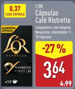 ALDI L'or cápsulas café ristretto promoção