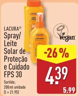 ALDI lacura spray leite solar de protecao e cuidado promoção