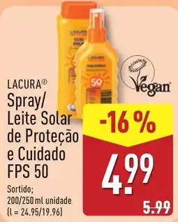 ALDI Lacura spray leite solar de protecao e cuidado promoção