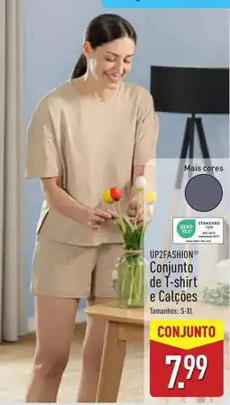 ALDI Up2fashion conjunto de t-shirt e calções promoção