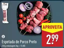 ALDI Espetada de Porco Preto promoção