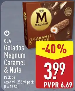 ALDI gelados magnum caramel & nuts promoção