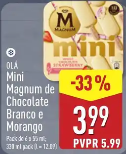 ALDI Mini Magnum de Chocolate Branco e Morango promoção