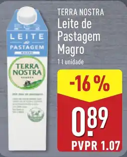 ALDI Leite de pastagem magro terra nostra promoção