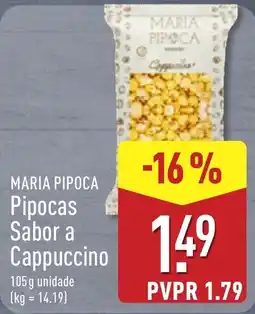 ALDI maria pipoca pipocas sabor a cappuccino promoção