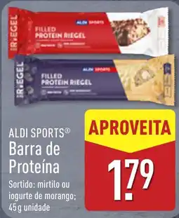 ALDI Aldi sports barra de proteína promoção