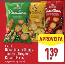ALDI Rialto Biscottina de Queijo/ Tomate e Orégãos/ César e Ervas promoção