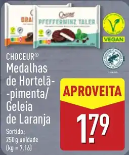 ALDI Choceur medalhas de hortelã-pimenta/geleia de laranja promoção