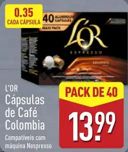 ALDI l'or cápsulas de café colombia promoção