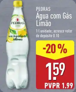 ALDI Água com Gás Limão Pedras promoção