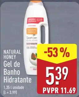 ALDI Natural honey gel de banho hidratante promoção