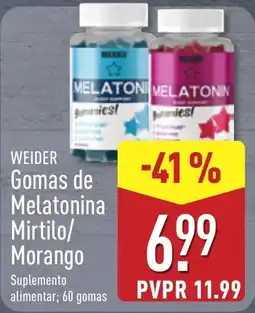 ALDI Weider gomas de melatonina mirtilo/morango promoção