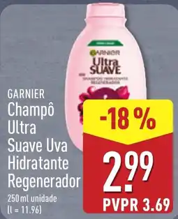 ALDI garnier champô ultra suave uva hidratante regenerador promoção