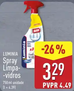 ALDI luminia spray limpa-vidros promoção