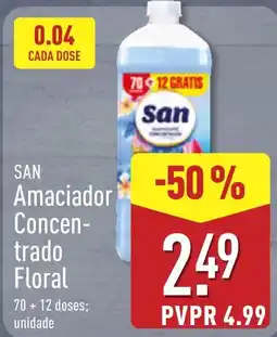 ALDI San amaciador concentrado floral promoção