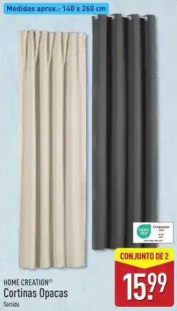 ALDI Home creation cortinas opacas sortido promoção