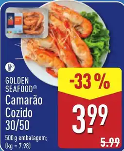 ALDI golden seafood camarão cozido promoção