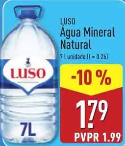 ALDI Água Mineral Natural Luso promoção