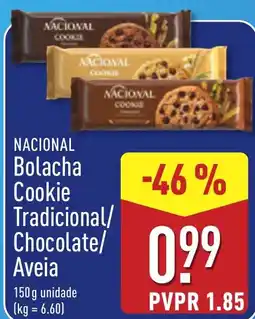ALDI Nacional bolacha cookie tradicional/chocolate/aveia promoção