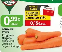 Intermarché Cenoura PorSi Programa Origens promoção