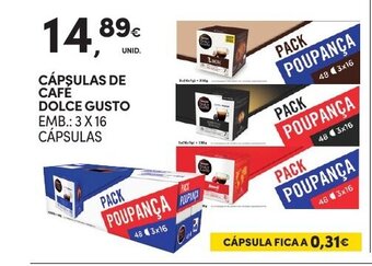 Continente Capsulas de Cafe Dolce Gusto promoção