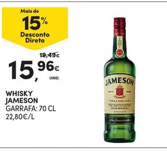Continente Whisky Jameson promoção