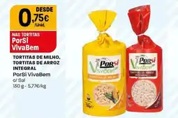 Intermarché Tortitas de milho, tortitas de arroz integral porsi vivabem promoção