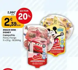 Intermarché Snack mini disney campofrio promoção