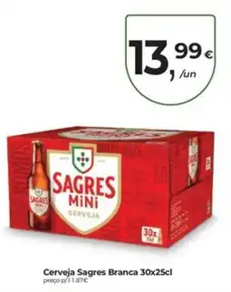 Aqui é fresco Cerveja Sagres Branca promoção