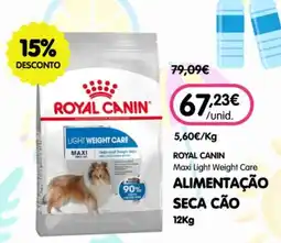 Petoutlet royal canin maxi light weight care promoção