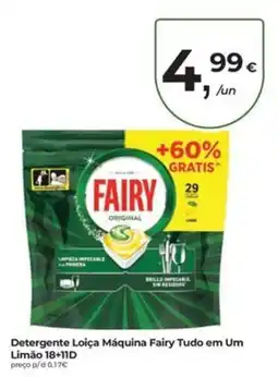 Aqui é fresco Detergente Loiça Máquina Fairy Tudo em Um Limão promoção