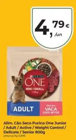 Aqui é fresco Alim. Cão Seco Purina One Junior / Adult / Active / Weight Control / Delicate / Senior 800g promoção