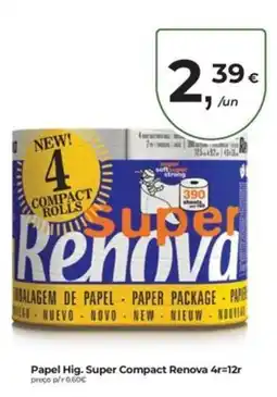 Aqui é fresco Papel Hig. Super Compact Renova promoção