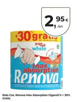 Aqui é fresco Rolo Coz. Renova Max Absorption Gigaroll promoção